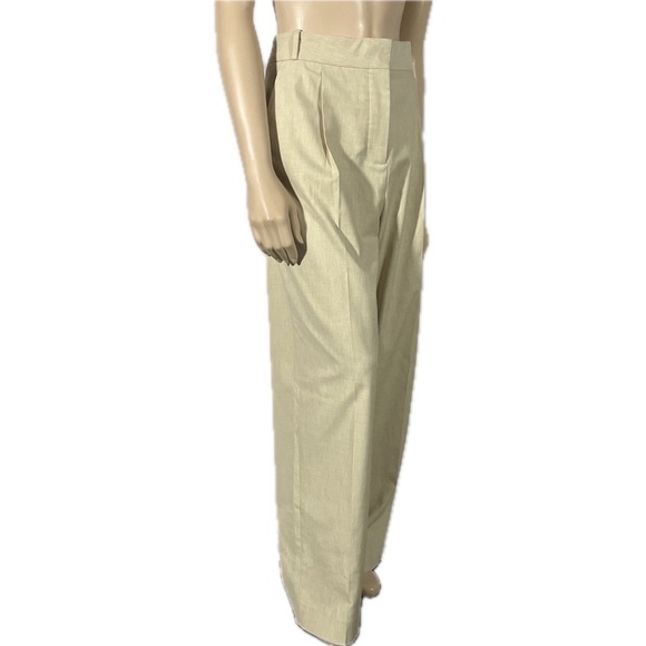 NWT ba&sh Jona Tailored Trousers Wideleg in beige - Picture 10 of 16